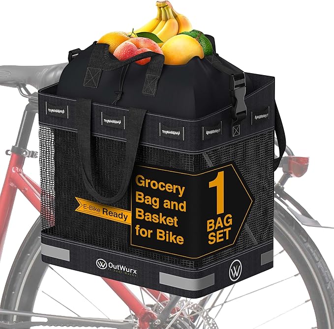 Grocery Pannier for Bicycle or Ebike 1-Pack (22.5 Liter)