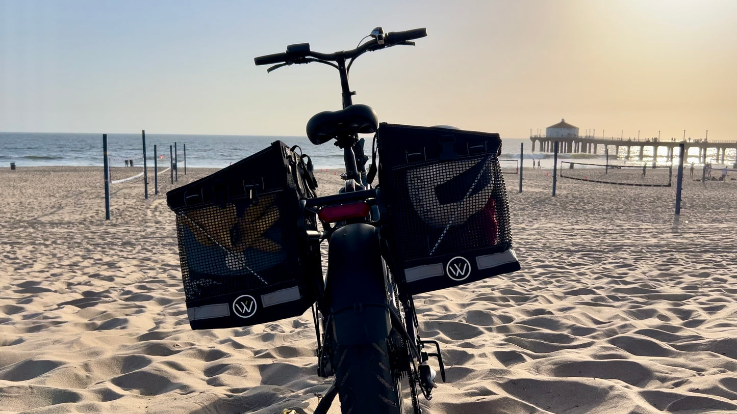 Grocery Pannier for Bicycle or Ebike 2-Pack (45 Liter)