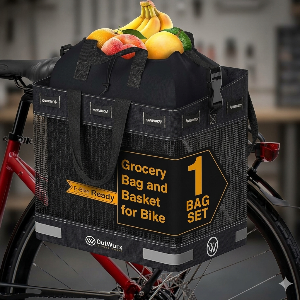 Grocery Pannier for Bicycle or Ebike 1-Pack  (23 Liter)